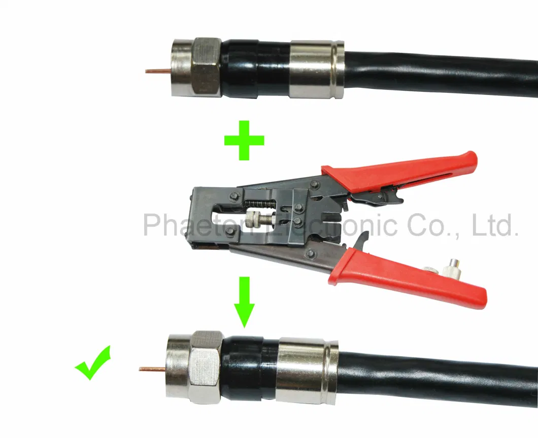 RG6 Compression RF Connector for Coaxial Cable