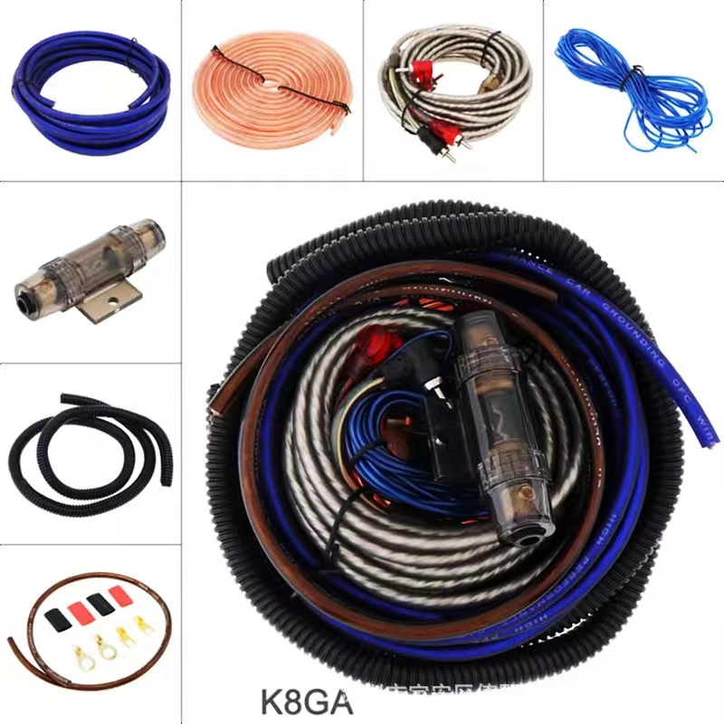Amplifier Wiring Kit RCA Speaker Control Cable 8ga Car Audio Cable