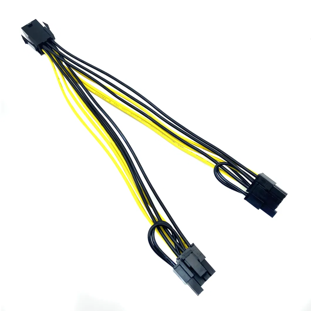 6 Pin to Dual 8 Pin (6+2) Display Card PCI Power Adapter GPU VGA Extension Cable Mini Card Power Cable Computer Cable