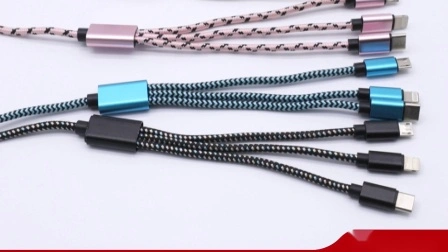 3 in 1 Round Magnetic Phone Cable for Micro/Ios / Type C Fast Charging Magnetic USB Cable Charger