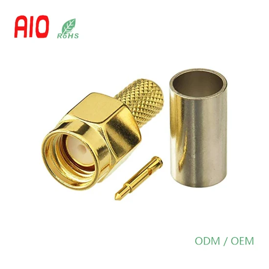 Durable ISO9001 RoHS Certificated SMA Connector RF Connector for New Energy Industry